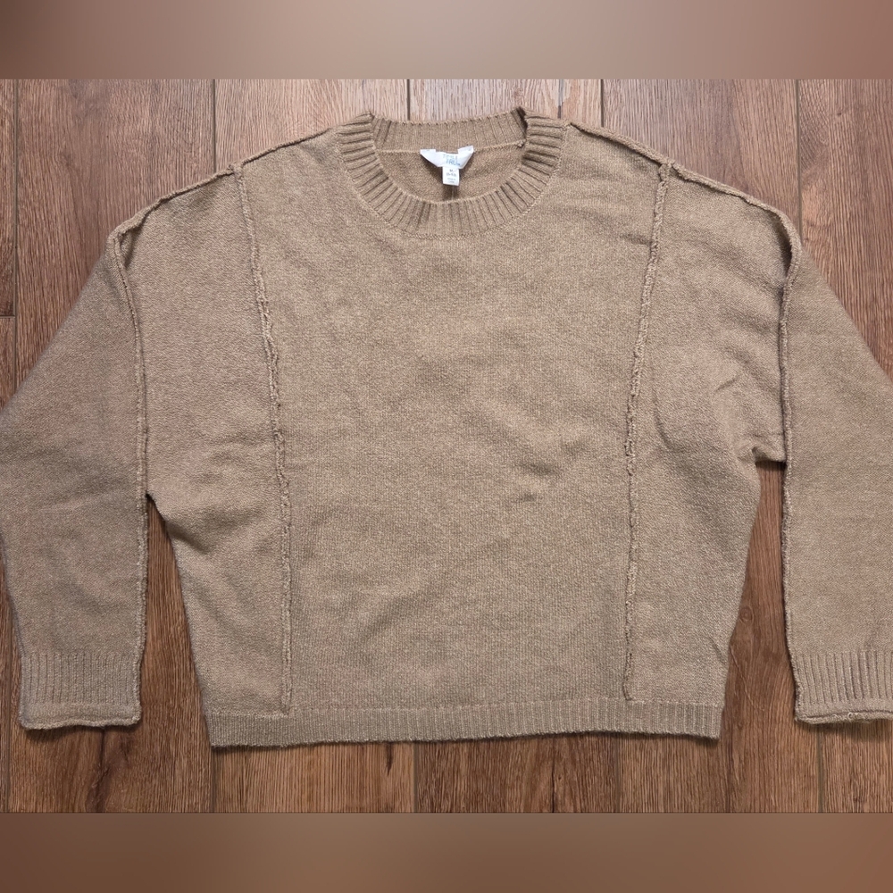 Time and Tru Women's Reverse Linking Pullover Midweight Sweater NWT
